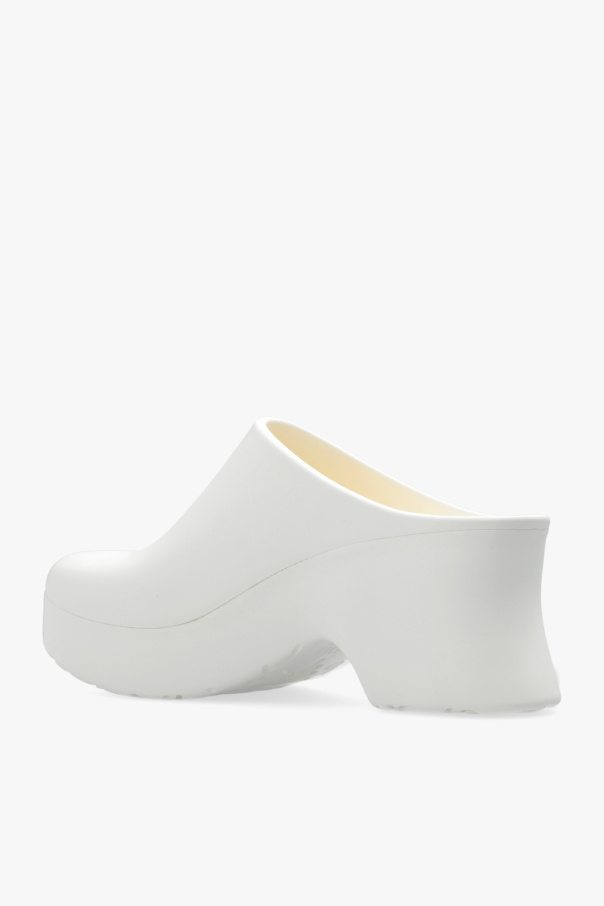お買い得！！★ ロエベ TERRA WEDGE CLOG 110★ Women's Loewe Leather Terra Wedge Clogs 110 - Black | Depop